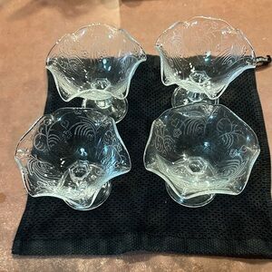 Elegant  Clear Glass Dessert Bowls Set by Southern Living at Home